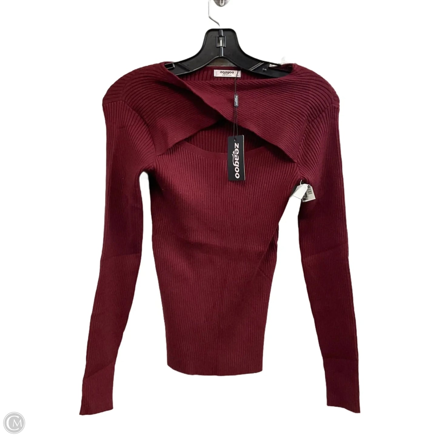 Top Long Sleeve By Zeagoo In Red, Size: S