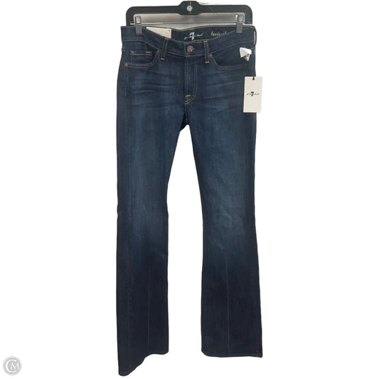 Jeans Boot Cut By 7 For All Mankind In Blue Denim, Size: 4