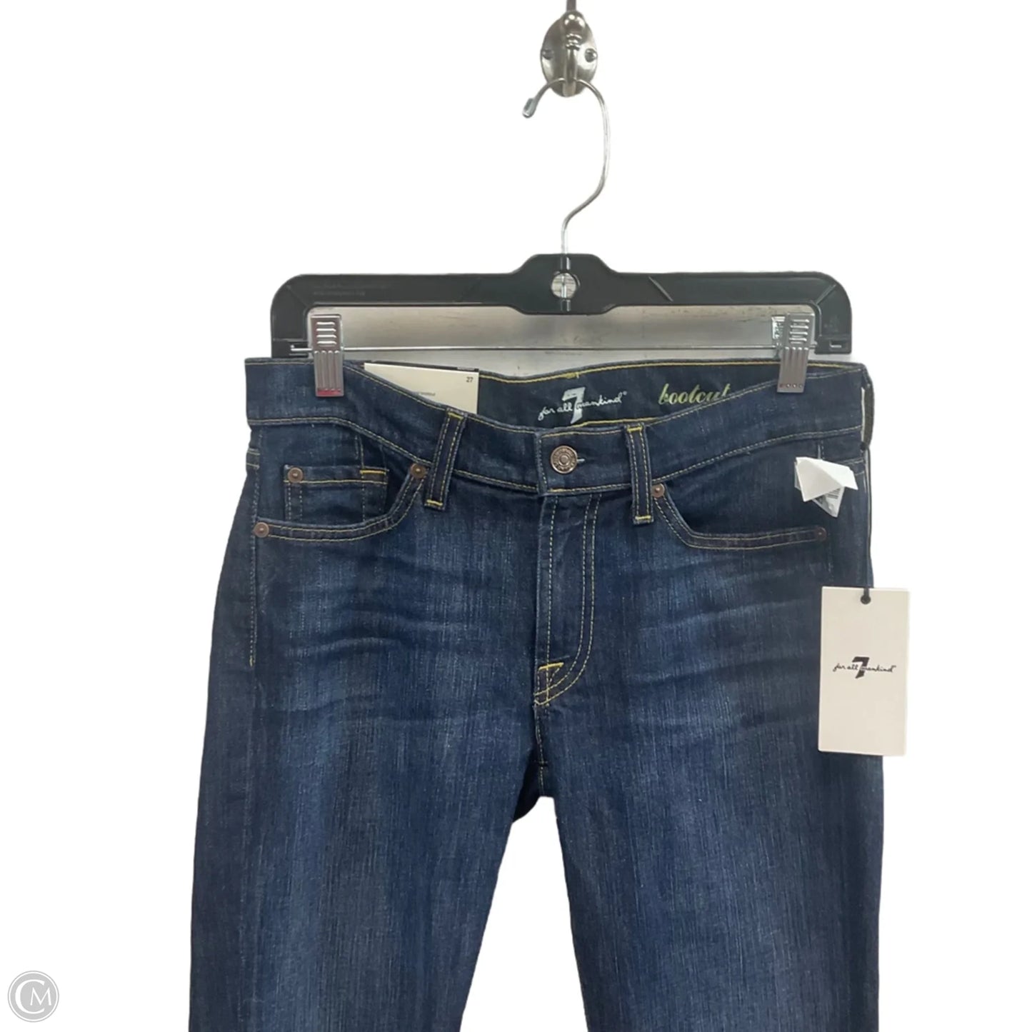 Jeans Boot Cut By 7 For All Mankind In Blue Denim, Size: 4