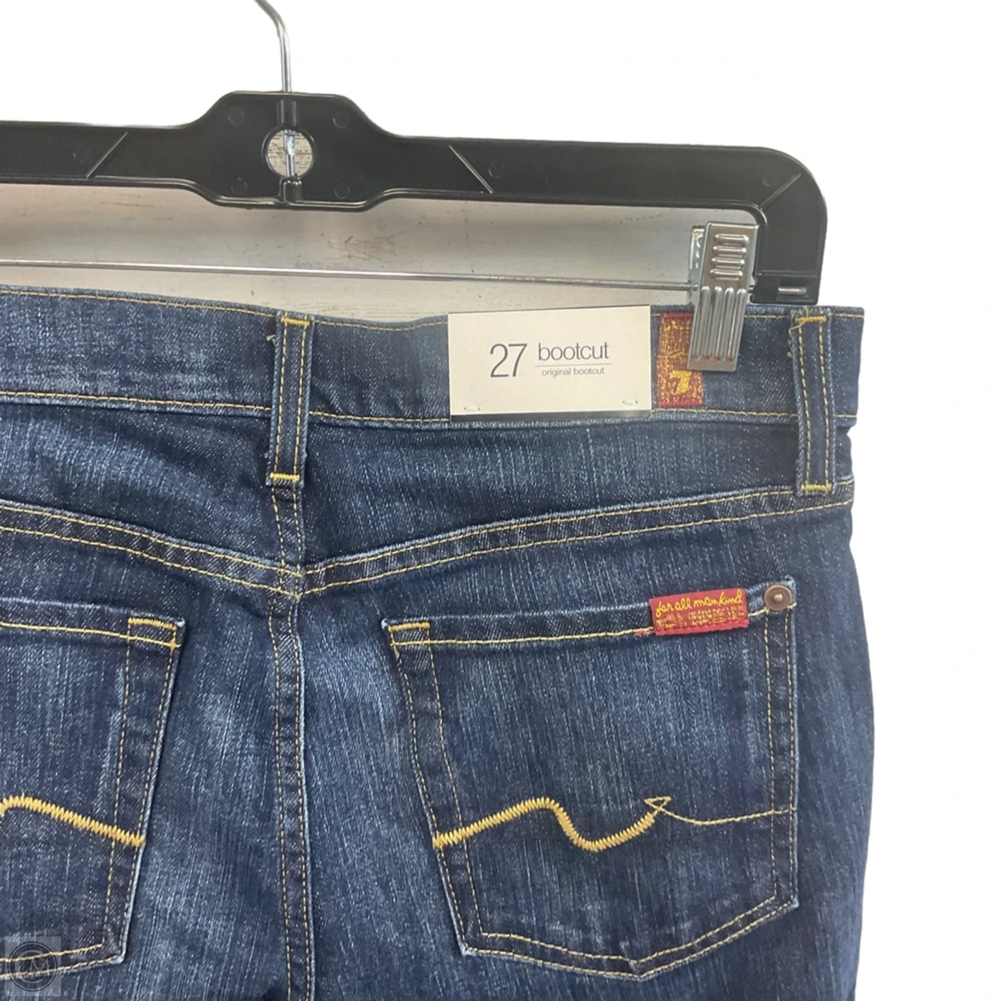 Jeans Boot Cut By 7 For All Mankind In Blue Denim, Size: 4
