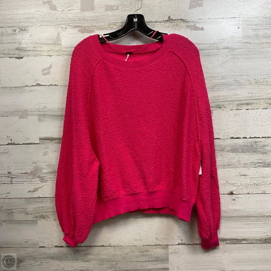 Top Long Sleeve By Free People In Pink, Size: S