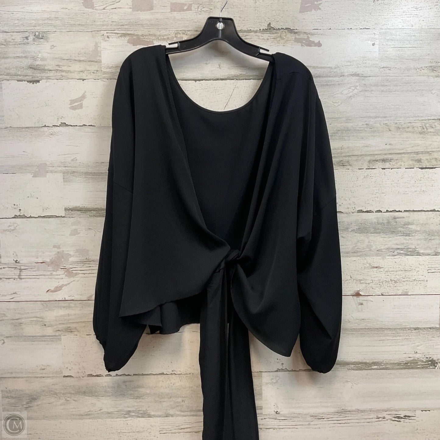 Top Long Sleeve By Eloquii In Black, Size: 3x