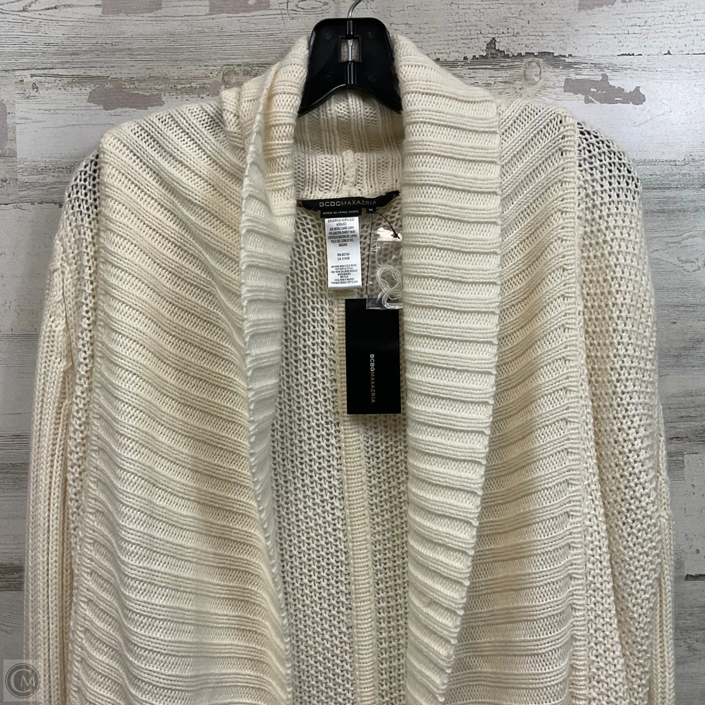 Sweater Cardigan By Bcbg In Cream, Size: M