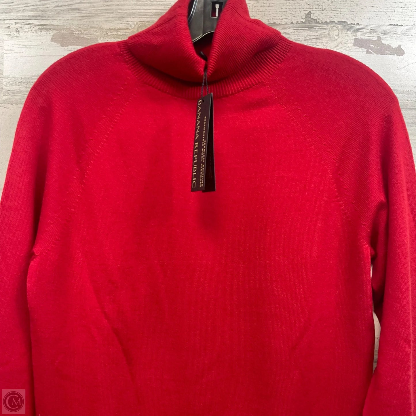 Top Long Sleeve By Banana Republic In Red, Size: M
