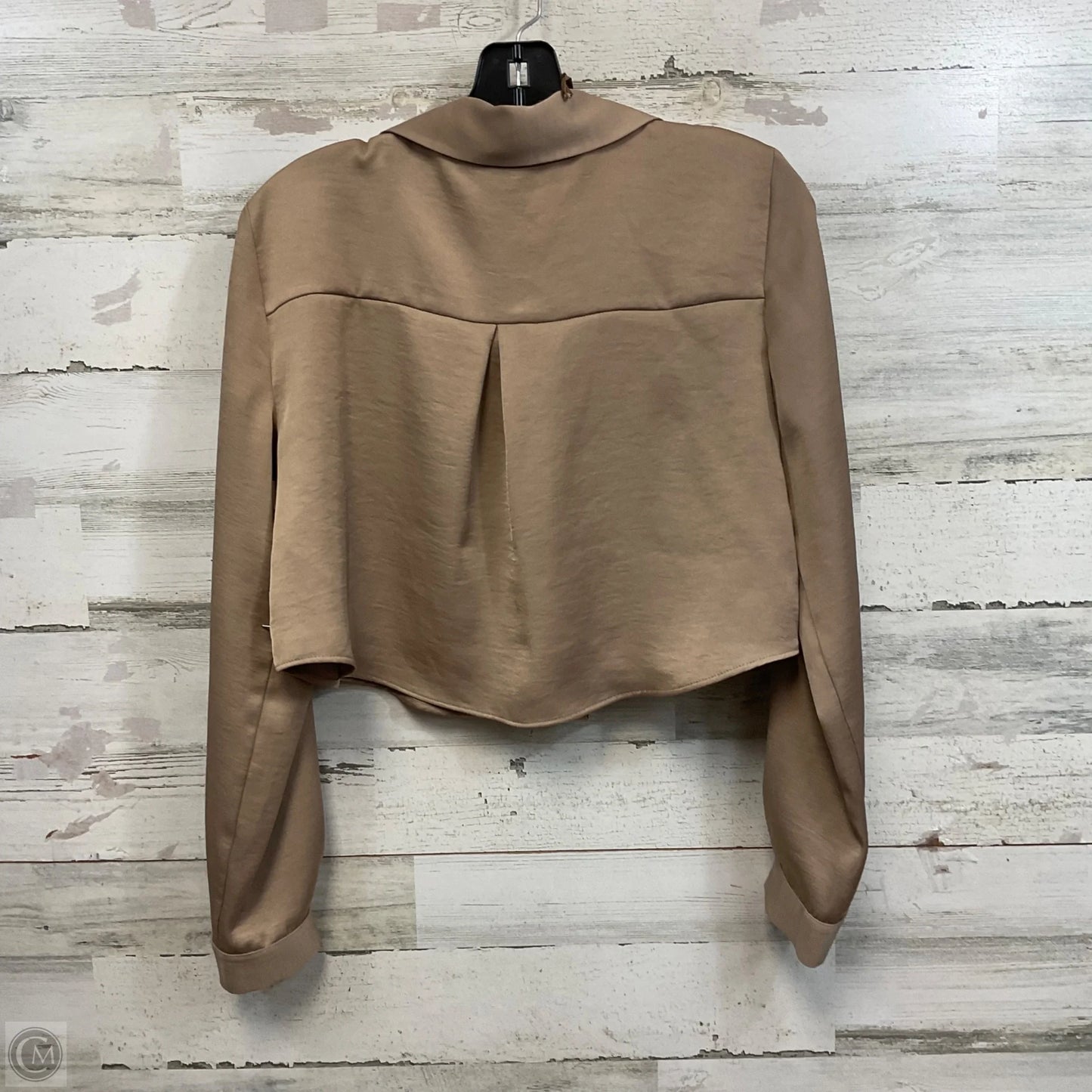 Top Long Sleeve By Zara In Brown, Size: M