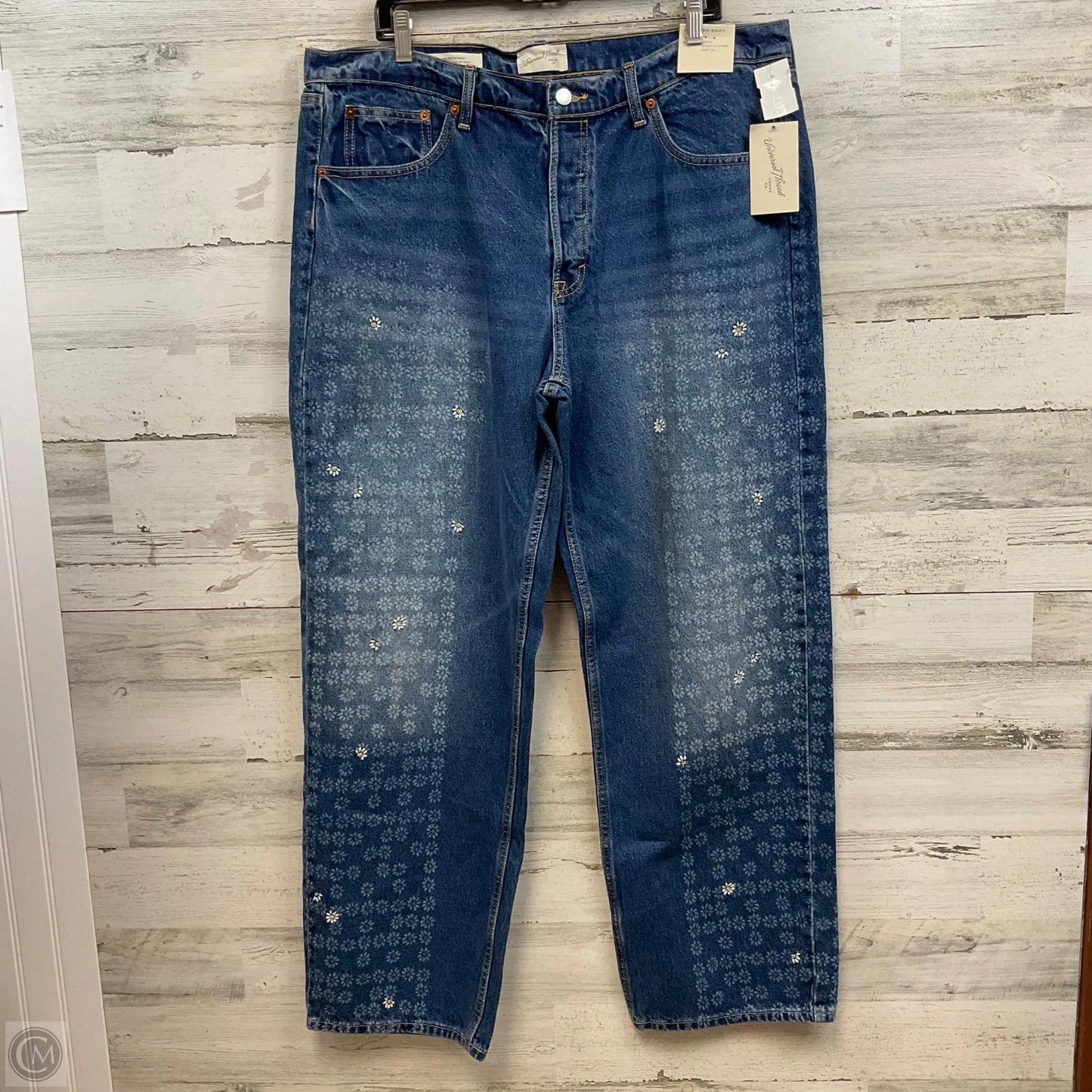 Jeans Straight By Universal Thread In Blue Denim, Size: 16