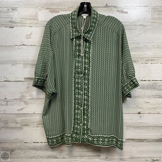 Top Short Sleeve By Max Studio In Green, Size: 2x