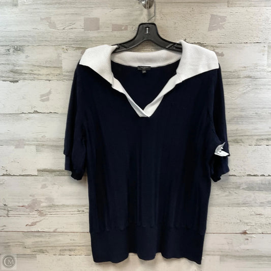 Top Short Sleeve By Talbots In Blue, Size: 1x