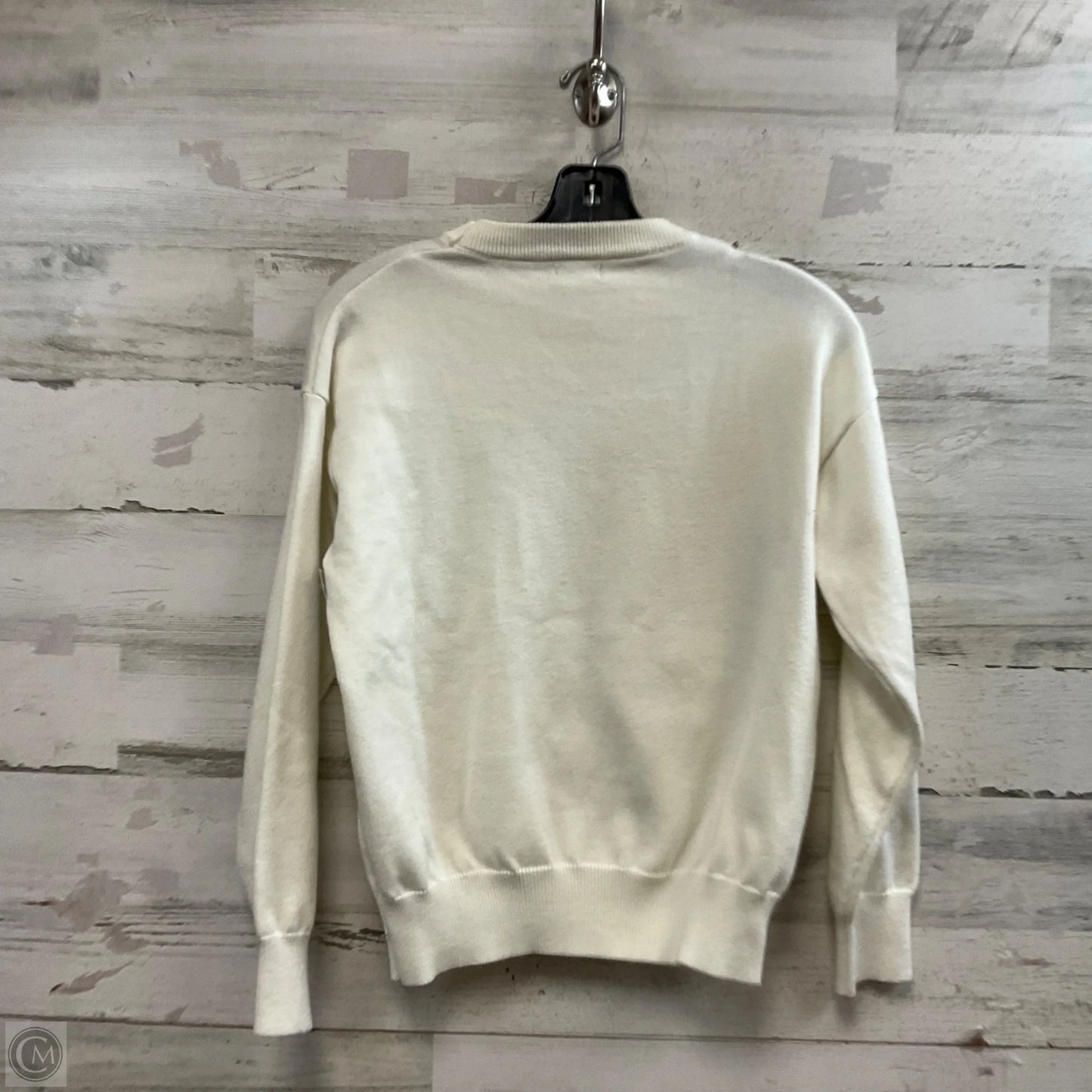 Sweater Luxury Designer By Chanel In Cream, Size: N/A