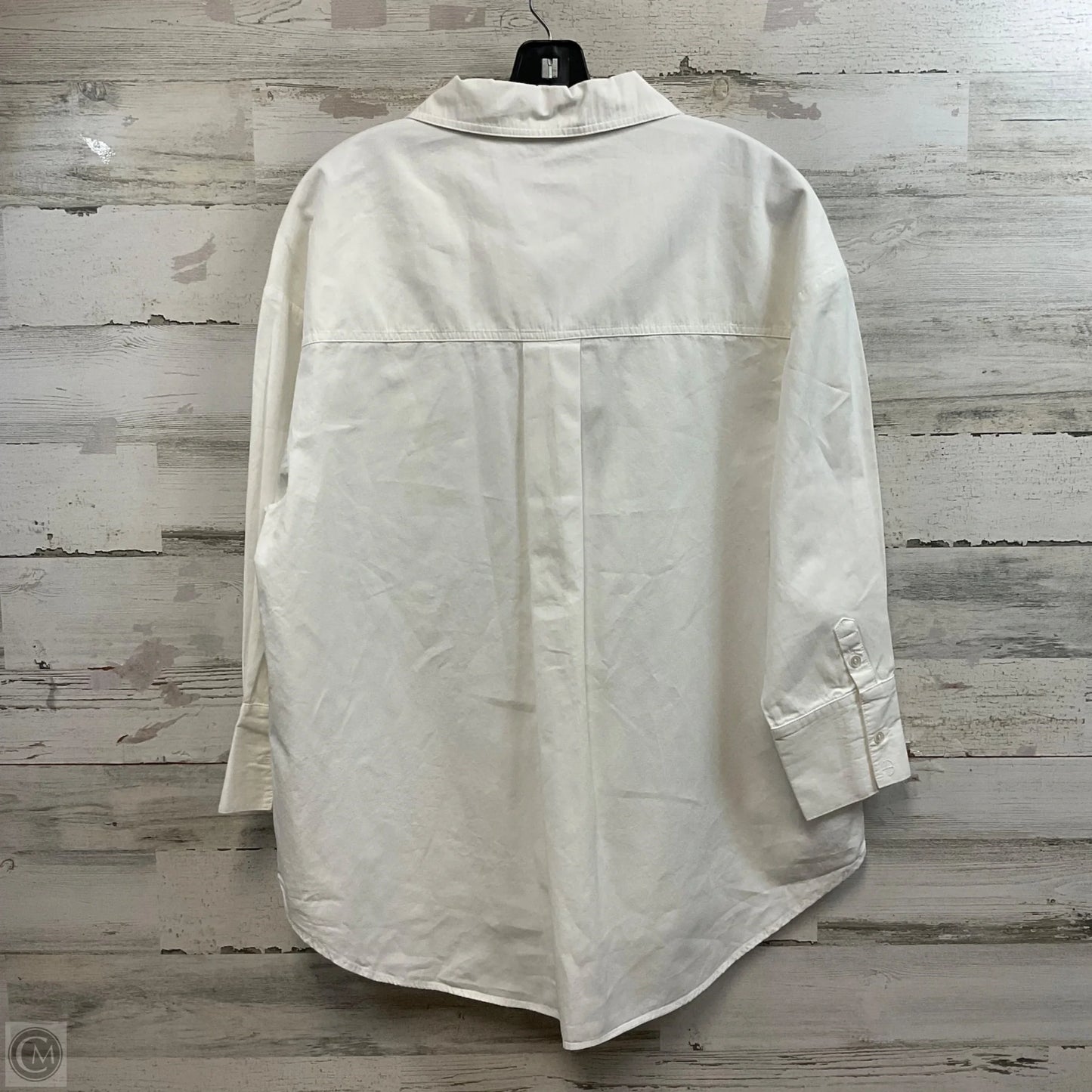 Blouse Long Sleeve By Anine Bing In White, Size: L