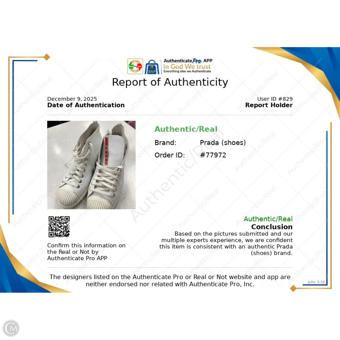 Shoes Luxury Designer By Prada In White, Size: 9.5