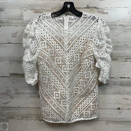 Top Short Sleeve By Endless Rose In White, Size: S