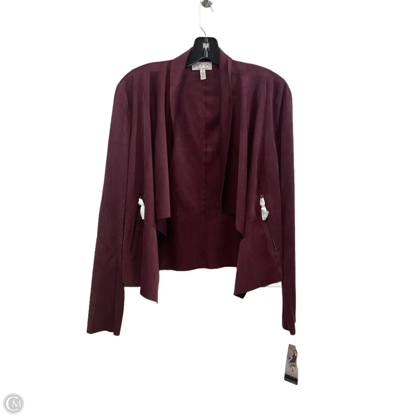 Jacket Moto By Sofia By Sofia Vergara In Maroon, Size: S