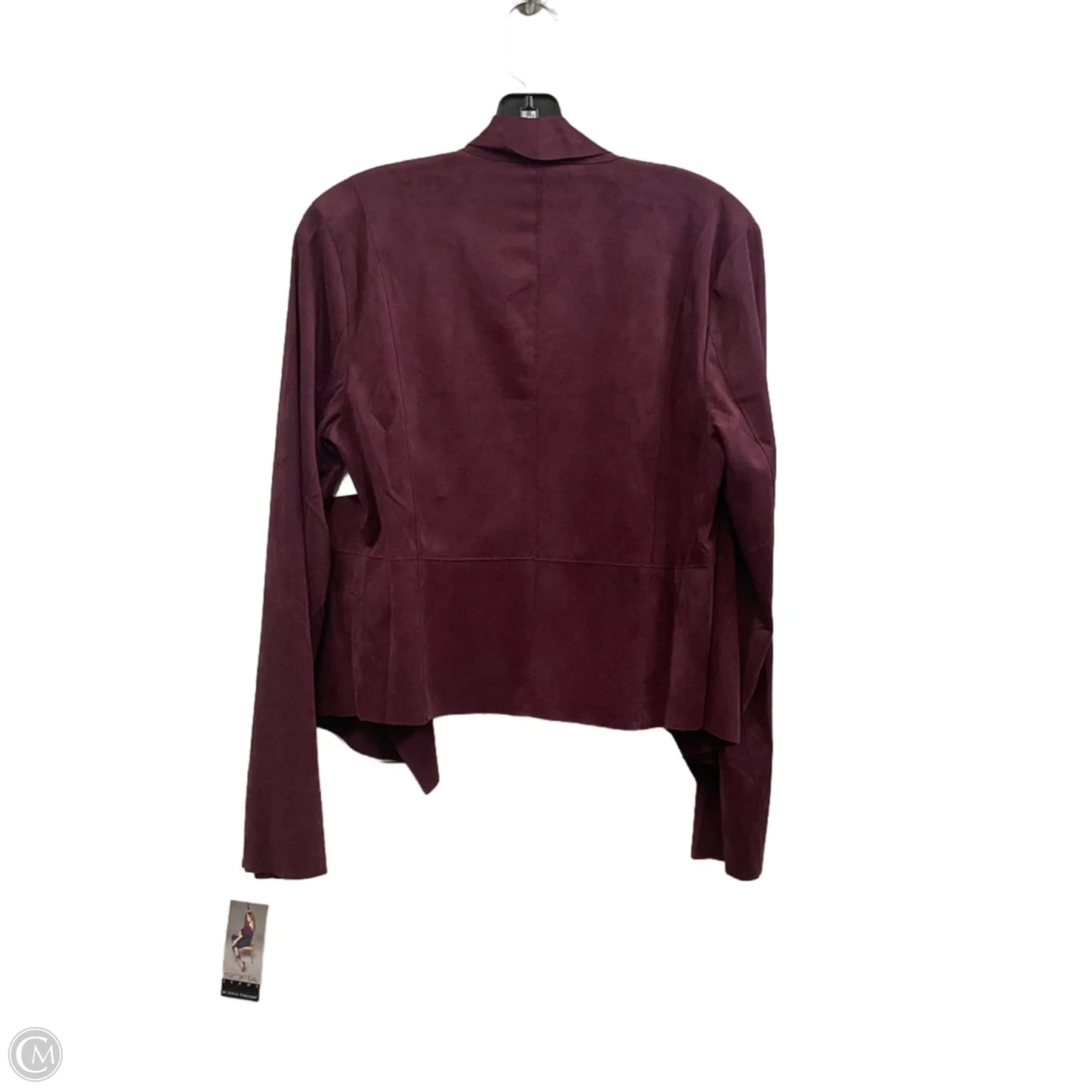 Jacket Moto By Sofia By Sofia Vergara In Maroon, Size: S