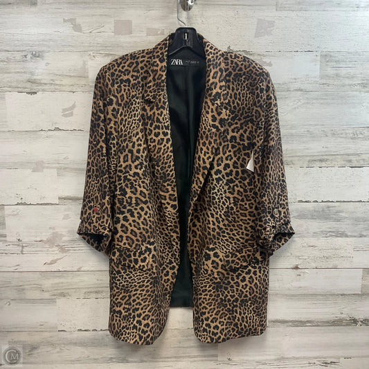 Blazer By Zara In Animal Print, Size: Xl