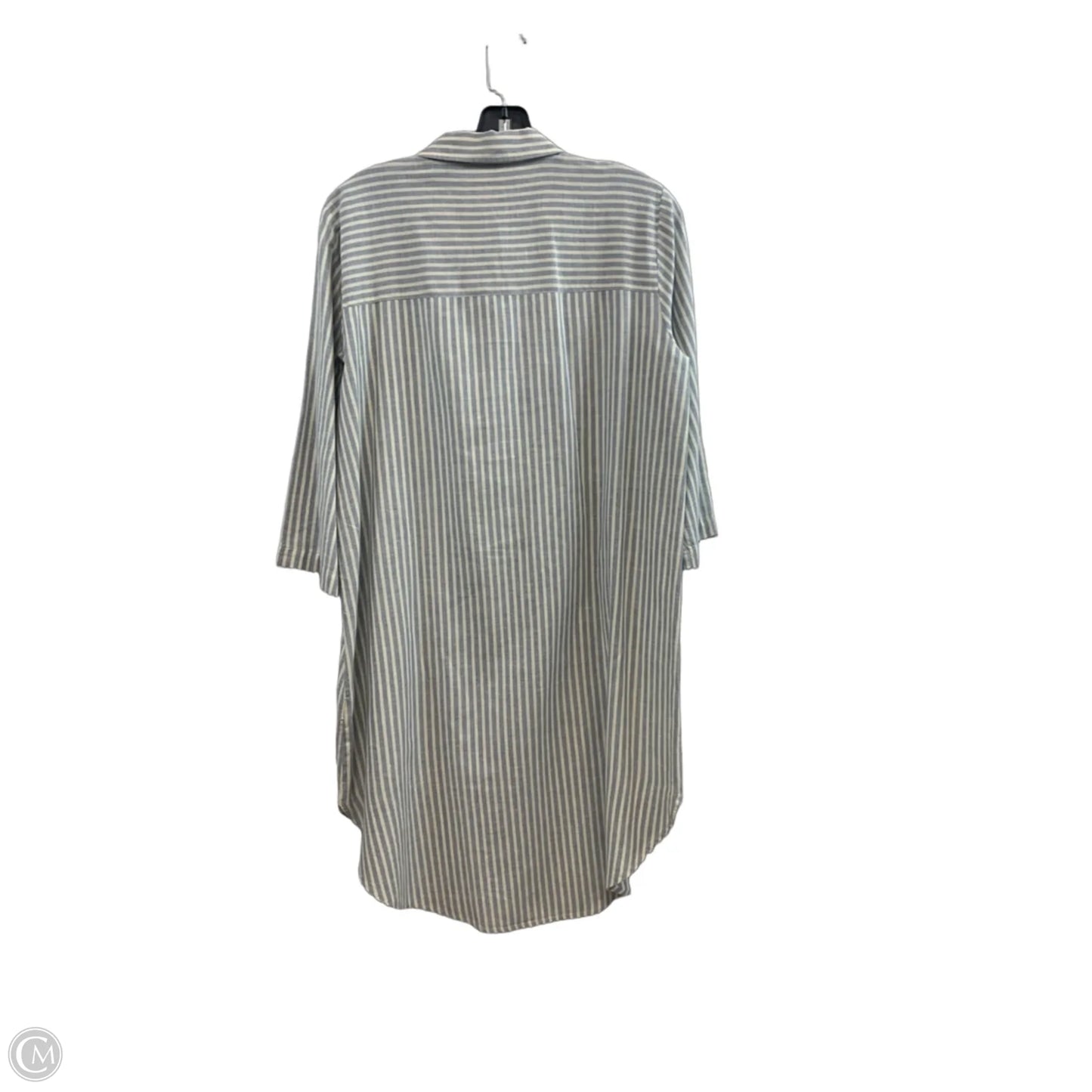 Dress Casual Short By Eileen Fisher In Blue & Cream, Size: Sp