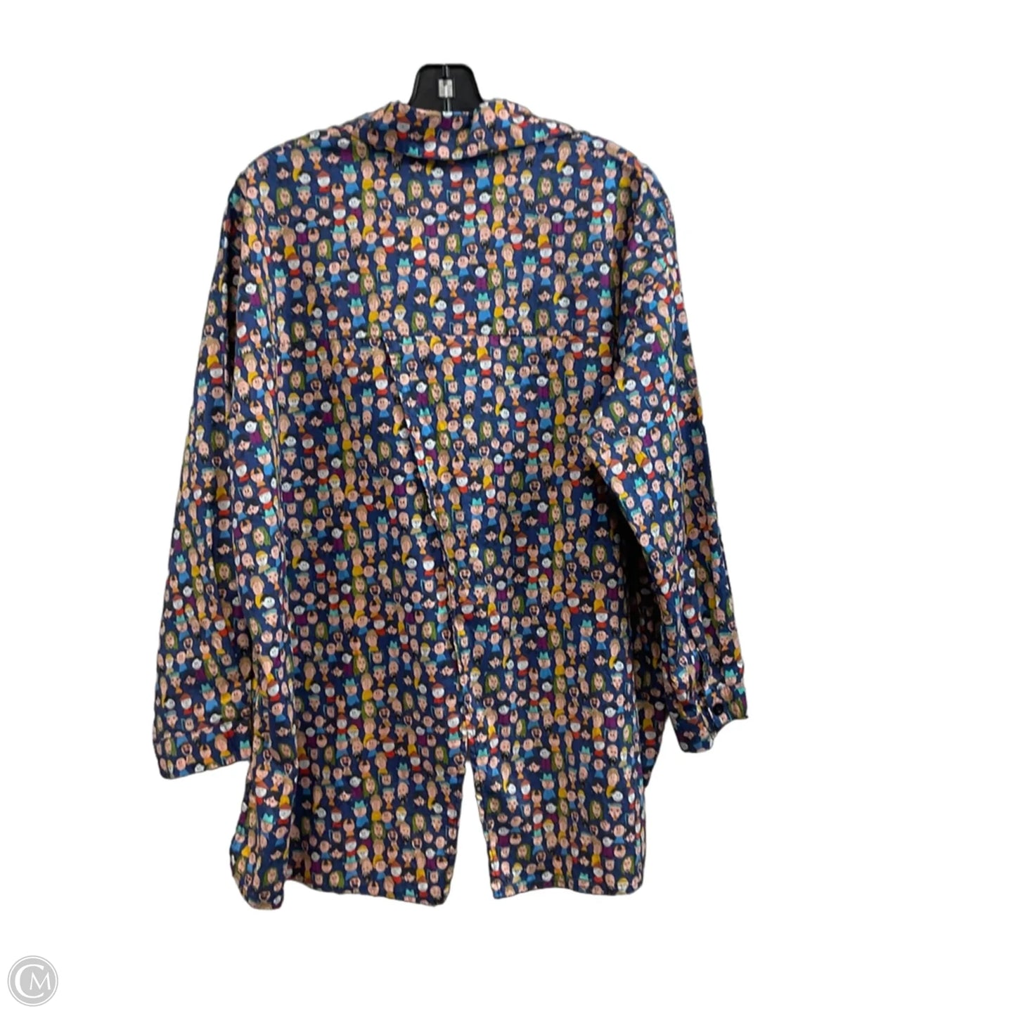 Top Long Sleeve By Simple Vanite In Navy, Size: M