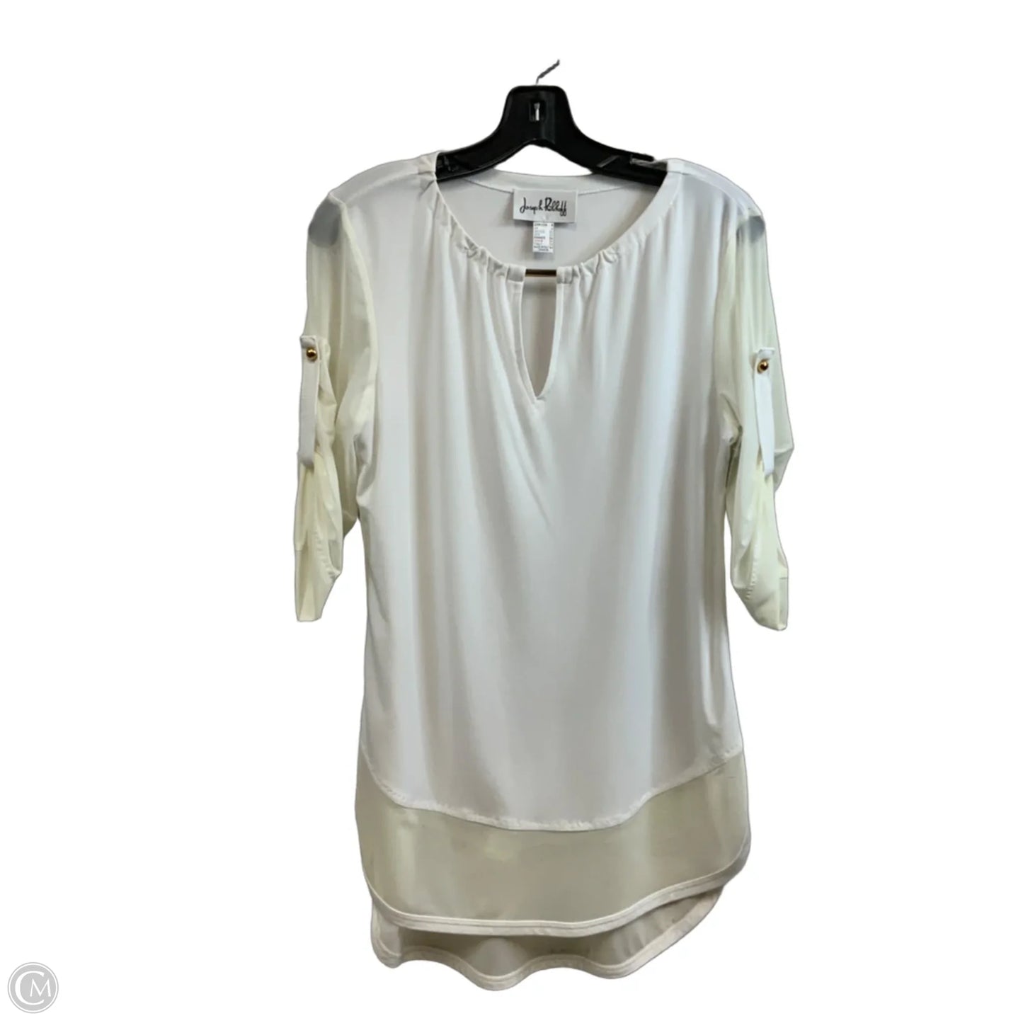 Top 3/4 Sleeve By Joseph Ribkoff In Cream, Size: S