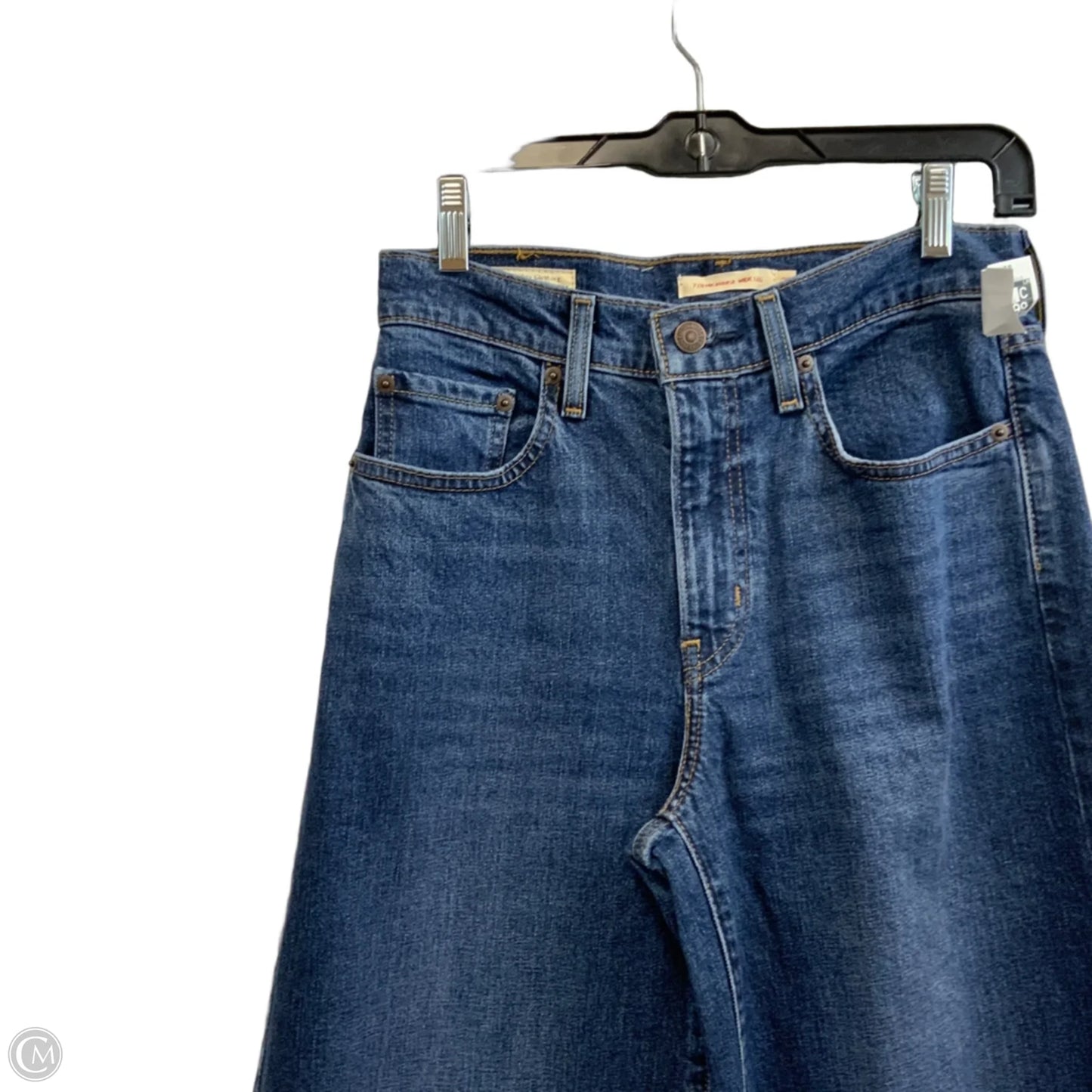 Jeans Wide Leg By Levis In Blue Denim, Size: 4