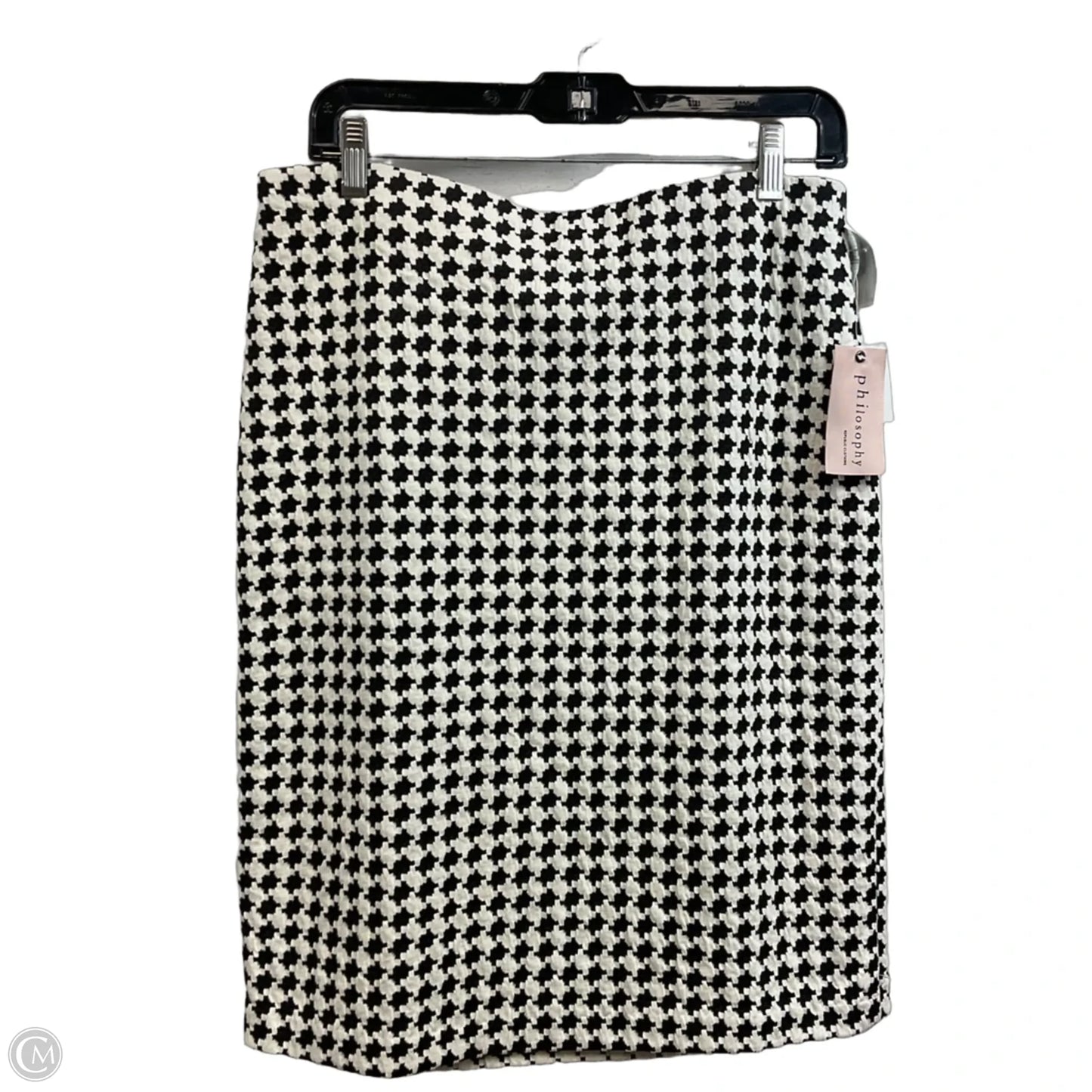 Skirt Mini & Short By Philosophy In Black & White, Size: 10