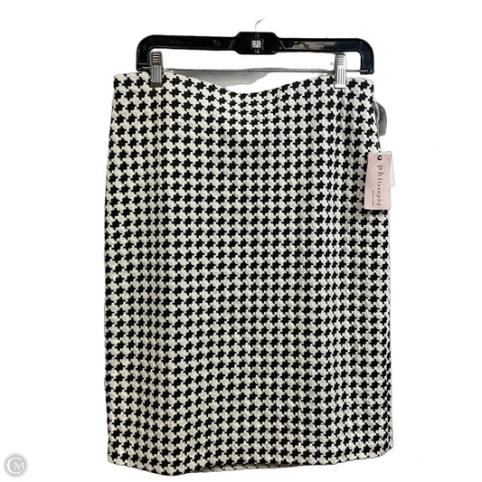 Skirt Mini & Short By Philosophy In Black & White, Size: 10