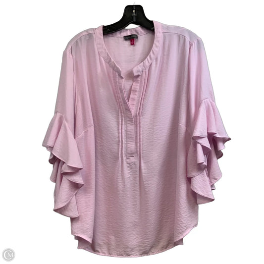 Top Short Sleeve By Vince Camuto In Pink, Size: 2x