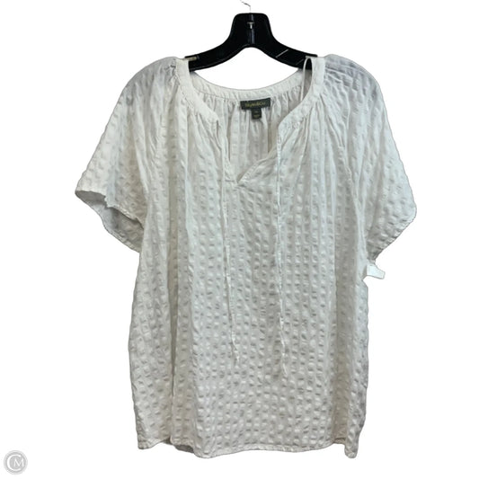 Top Short Sleeve By Style And Company In White, Size: Xxl