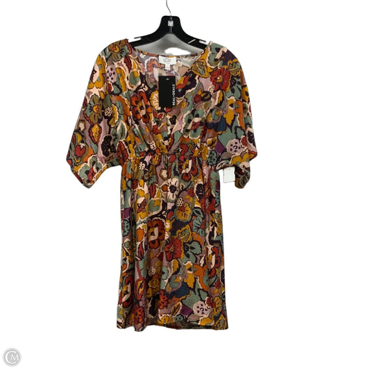 Dress Casual Short By Gilli In Orange & Yellow, Size: S