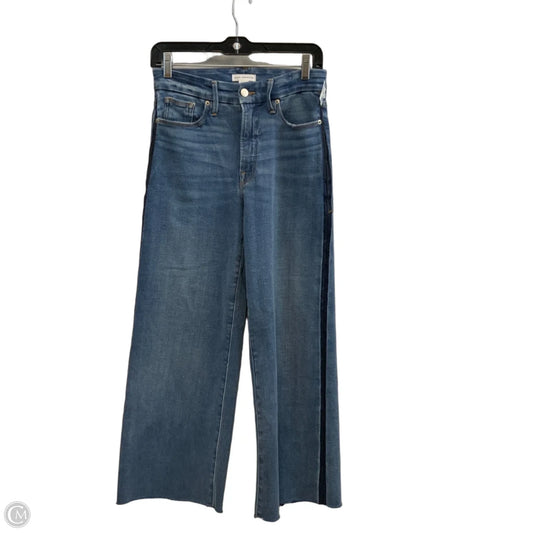 Jeans Flared By Good American In Blue Denim, Size: 4