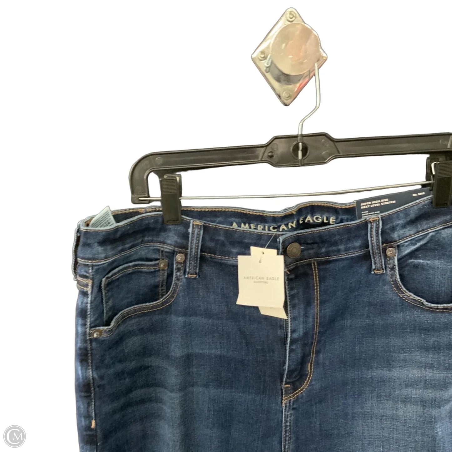 Jeans Flared By American Eagle In Blue Denim, Size: 16