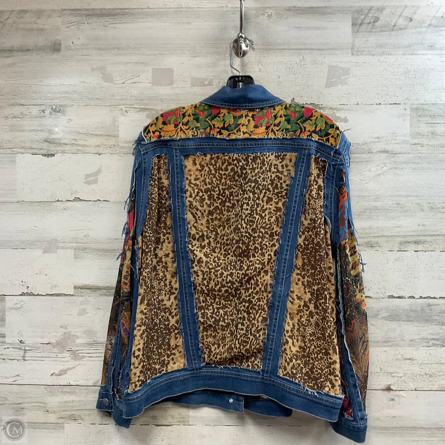 Jacket Denim By John Mark In Blue Denim, Size: L