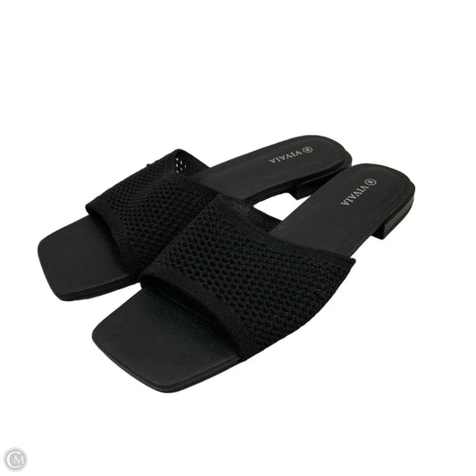 Sandals Flats By Vivaia In Black, Size: 9