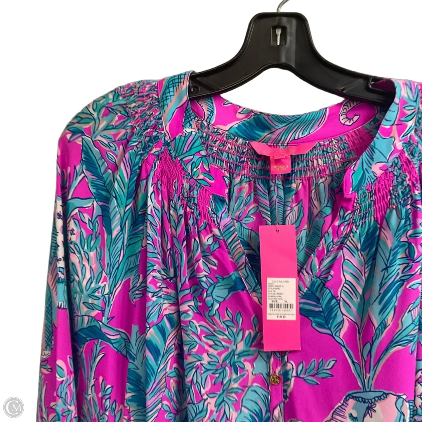 Blouse Long Sleeve By Lilly Pulitzer In Pink, Size: Xl