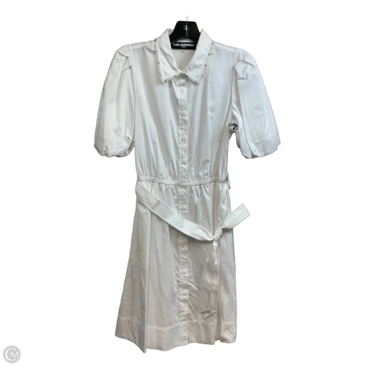 Dress Casual Short By Karl Lagerfeld In White, Size: S