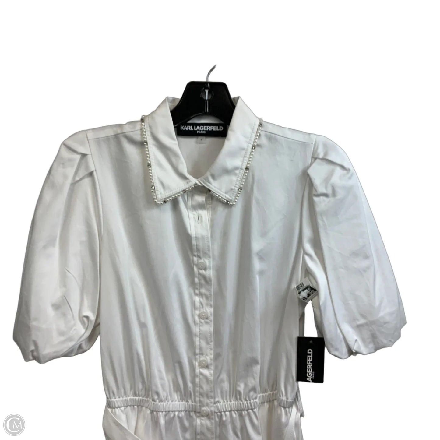 Dress Casual Short By Karl Lagerfeld In White, Size: S