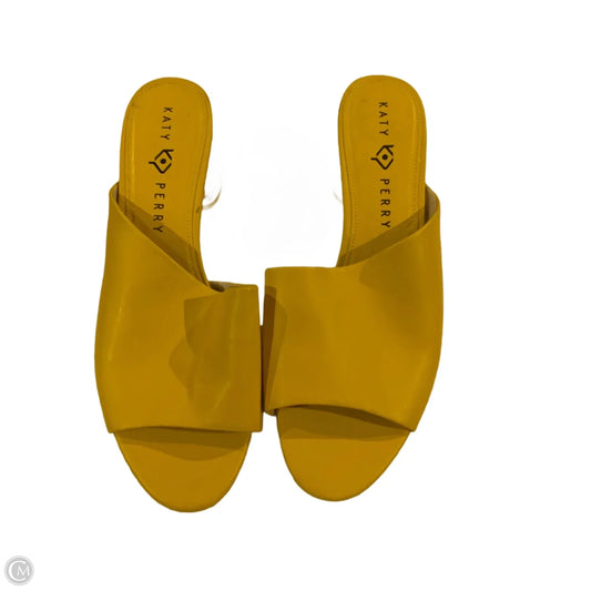 Sandals Heels Block By Katy Perry In Yellow, Size: 11