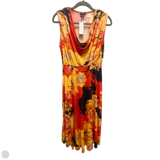 Dress Casual Midi By Karen Millen In Orange, Size: M