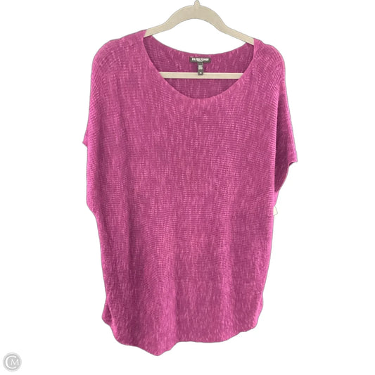 Top Short Sleeve By Eileen Fisher In Purple, Size: 1x