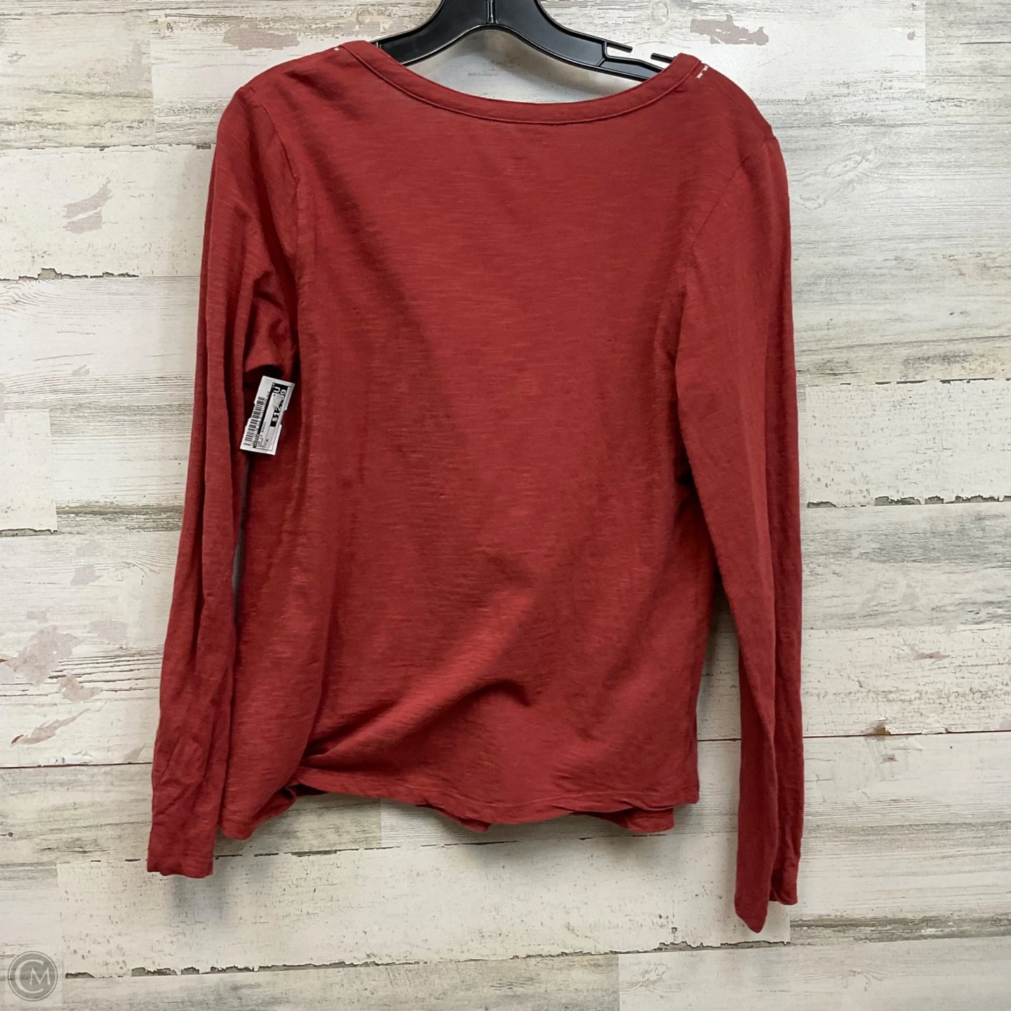 Top Long Sleeve Basic By Roper In Brown, Size: M