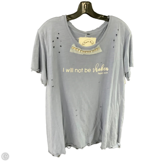 Top Short Sleeve By A Rare Bird In Blue, Size: Xl