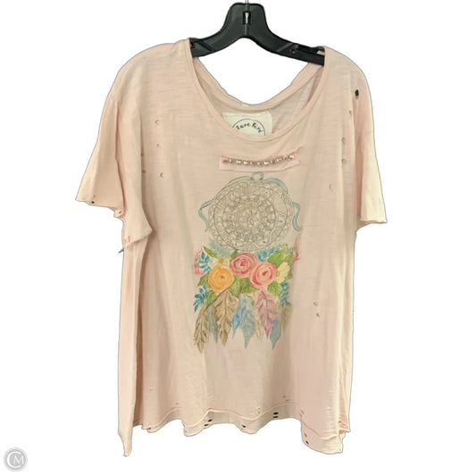 Top Short Sleeve By A Rare Bird In Pink, Size: Xl