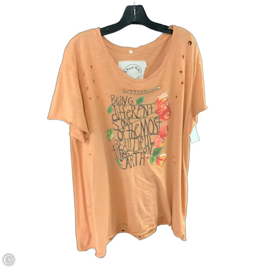 Top Short Sleeve By A Rare Bird In Orange, Size: Xl