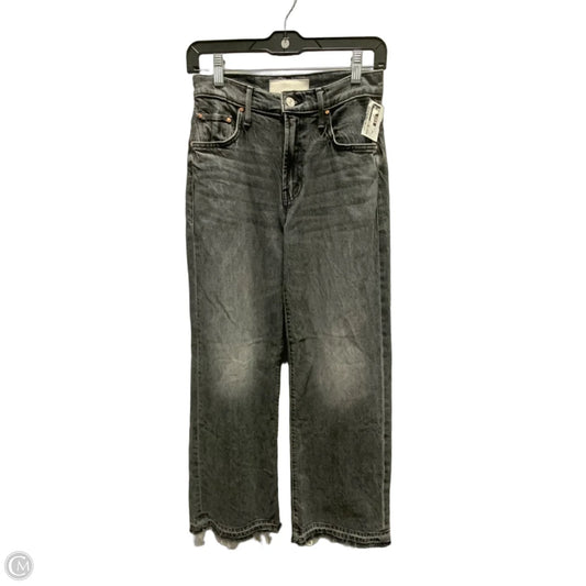 Jeans Wide Leg By Mother Jeans In Grey Denim, Size: XS