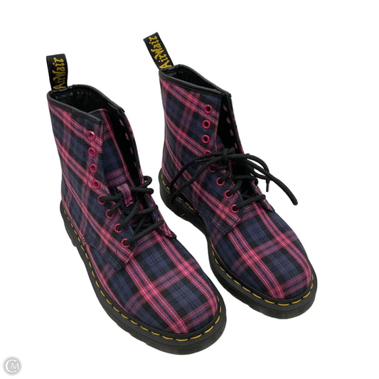 Boots Combat By Dr Martens In Pink & Purple, Size: 8