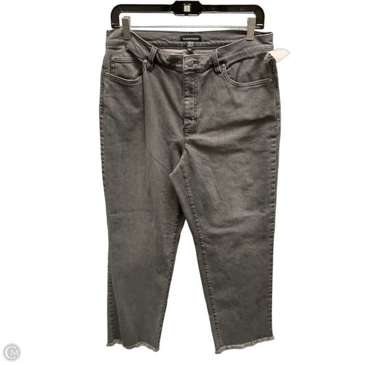 Jeans Straight By Eileen Fisher In Grey Denim, Size: M