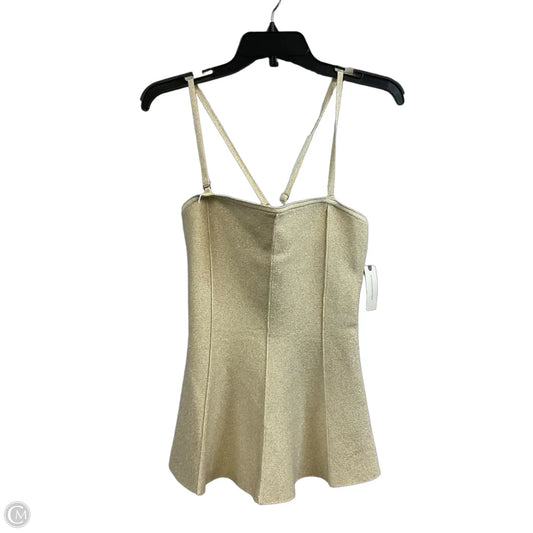 Top Sleeveless By Anthropologie In Gold, Size: L