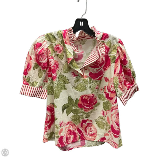 Blouse Short Sleeve By Jodifl In Pink, Size: S