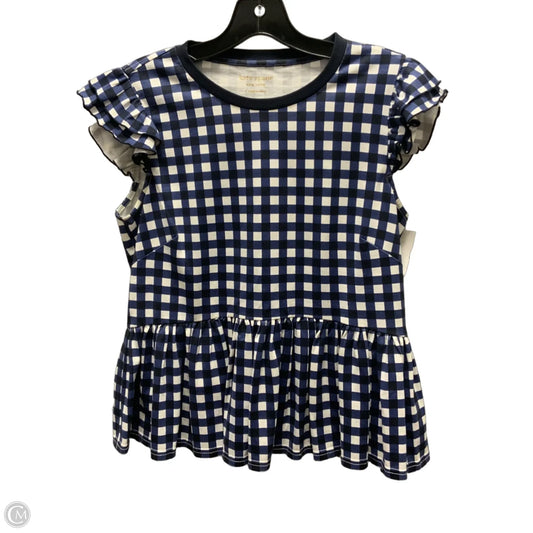 Top Short Sleeve Designer By Kate Spade In Blue, Size: S