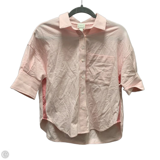 Top Short Sleeve By Maeve In Pink, Size: Xxs