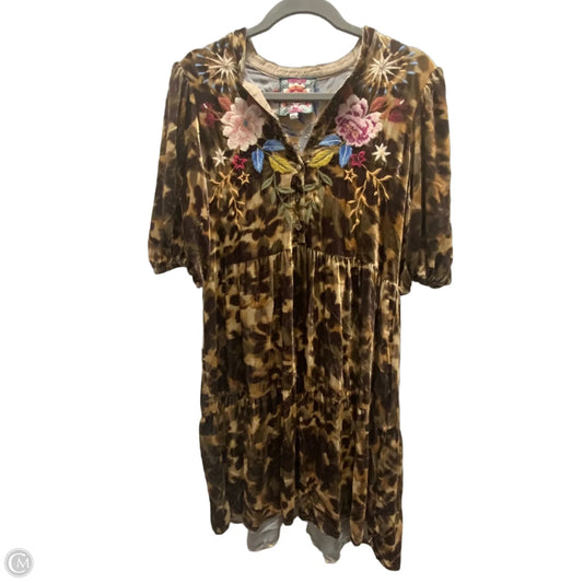 Dress Casual Midi By Johnny Was In Brown, Size: S